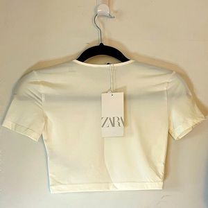 Zara white baby tee
